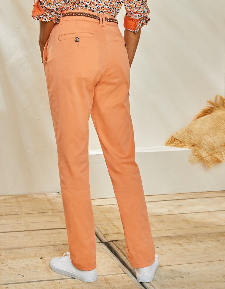 Pantalon chino stretch (abricot)