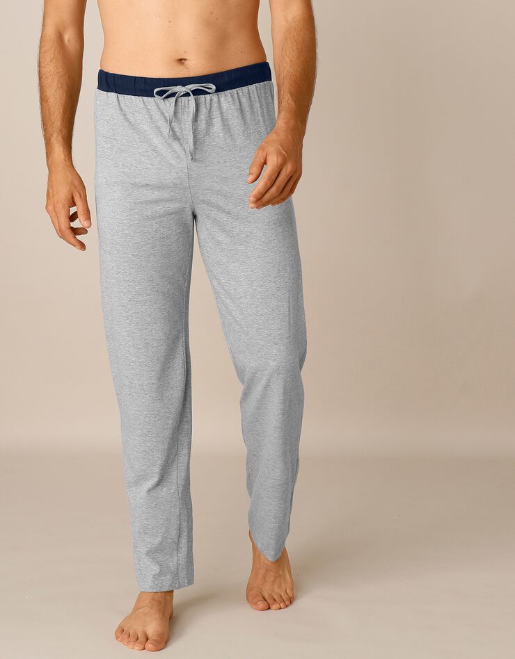 Pantalon pyjama bas droits - lot de 2 (gris + marine)