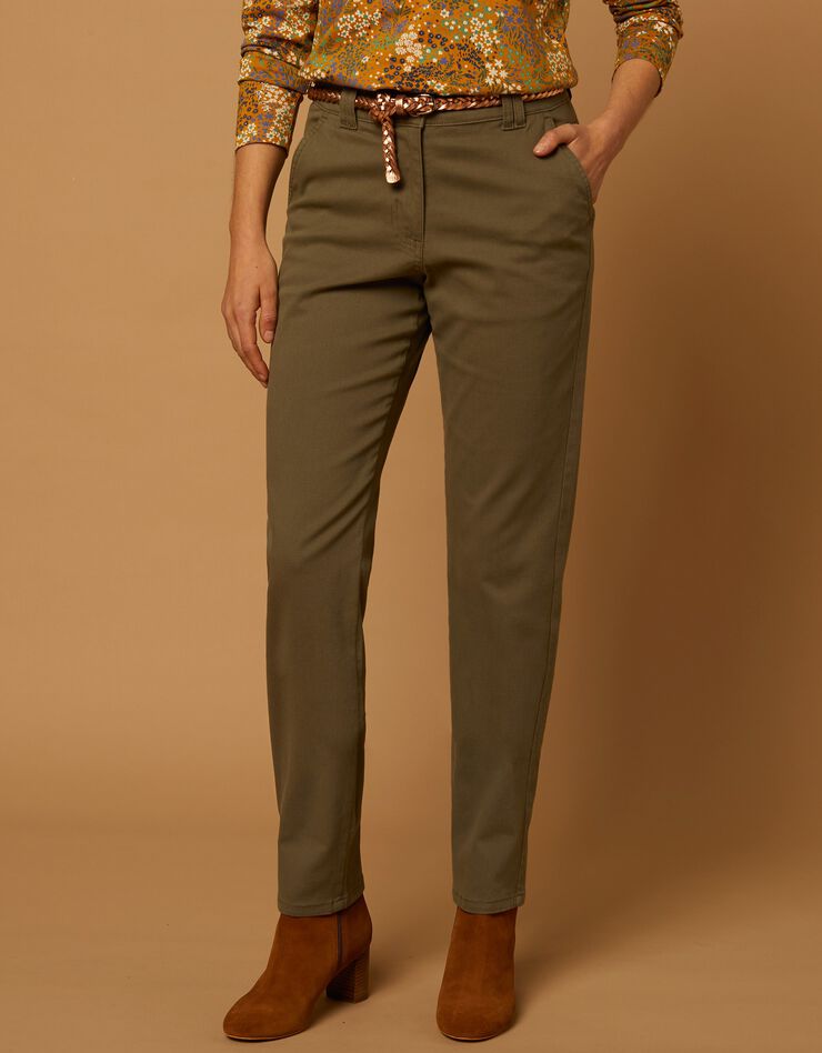 Pantalon chino stretch (bronze)